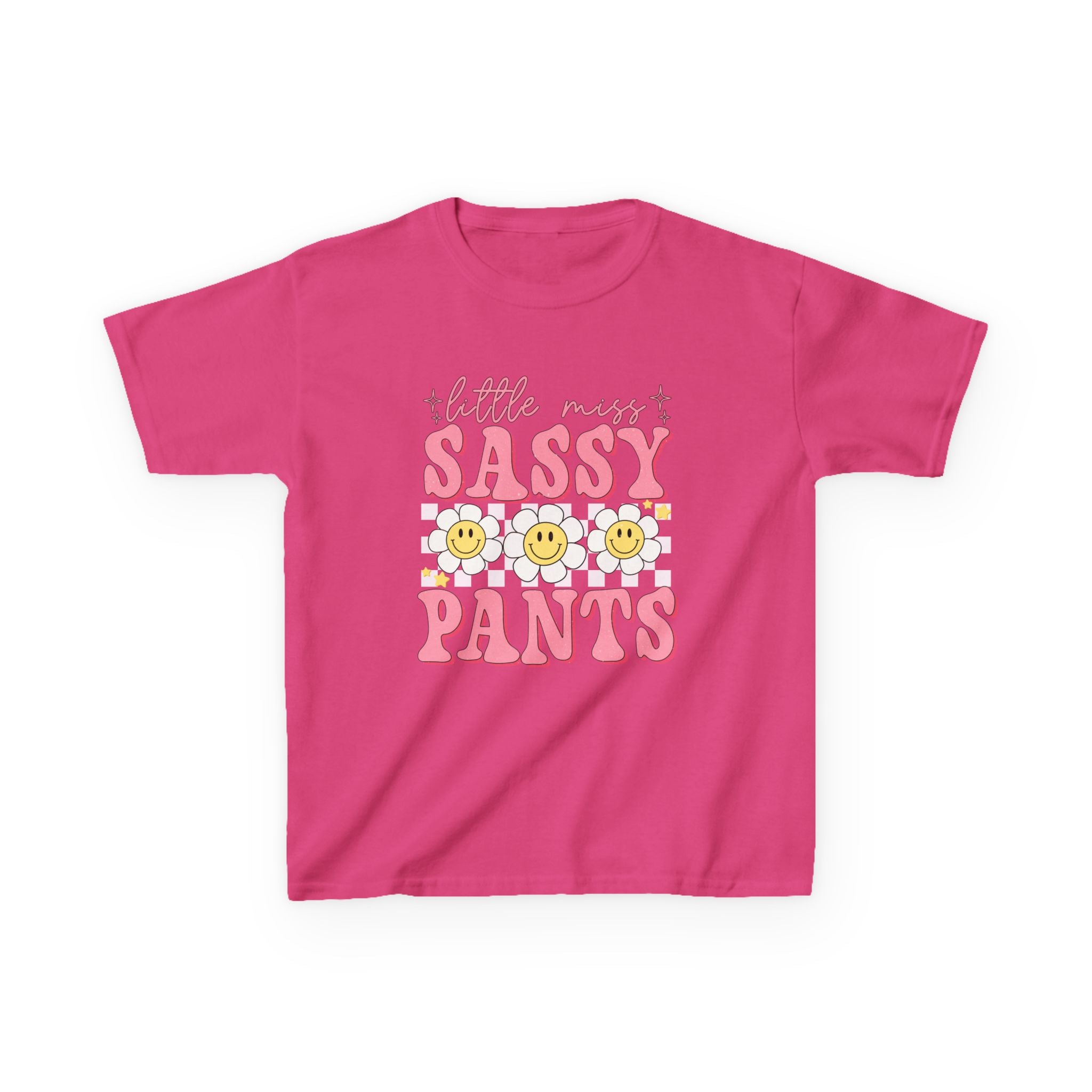 Kids T-Shirt — "Little Miss Sassy Pants" Cute Daisy Graphic Tee