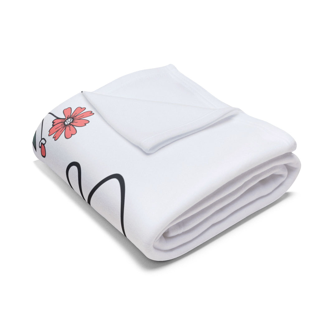 Arctic Fleece Blanket — "She is"  (Strong, Brave, Loving, Kind)