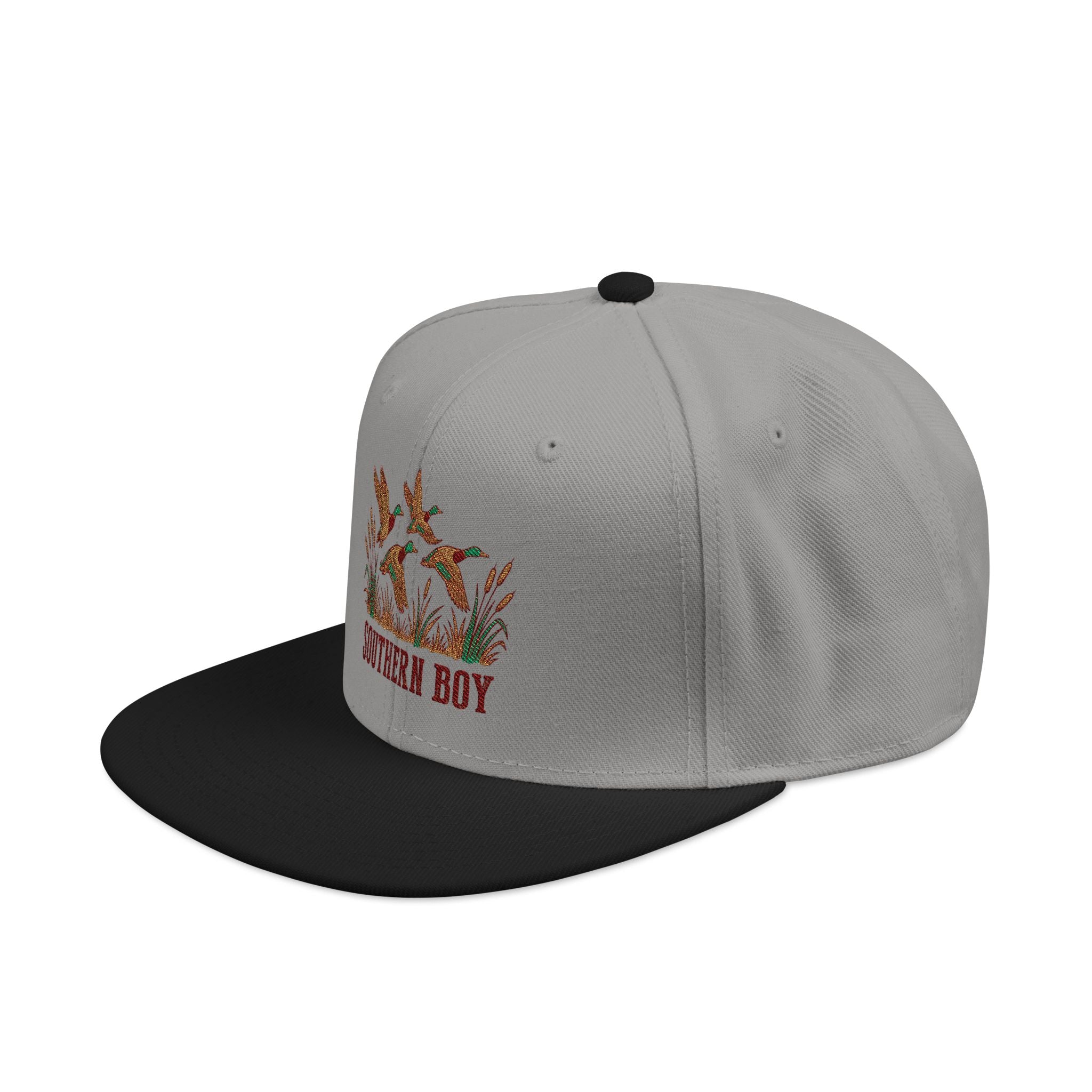 Embroidered Fiery Crown Snapback Hat