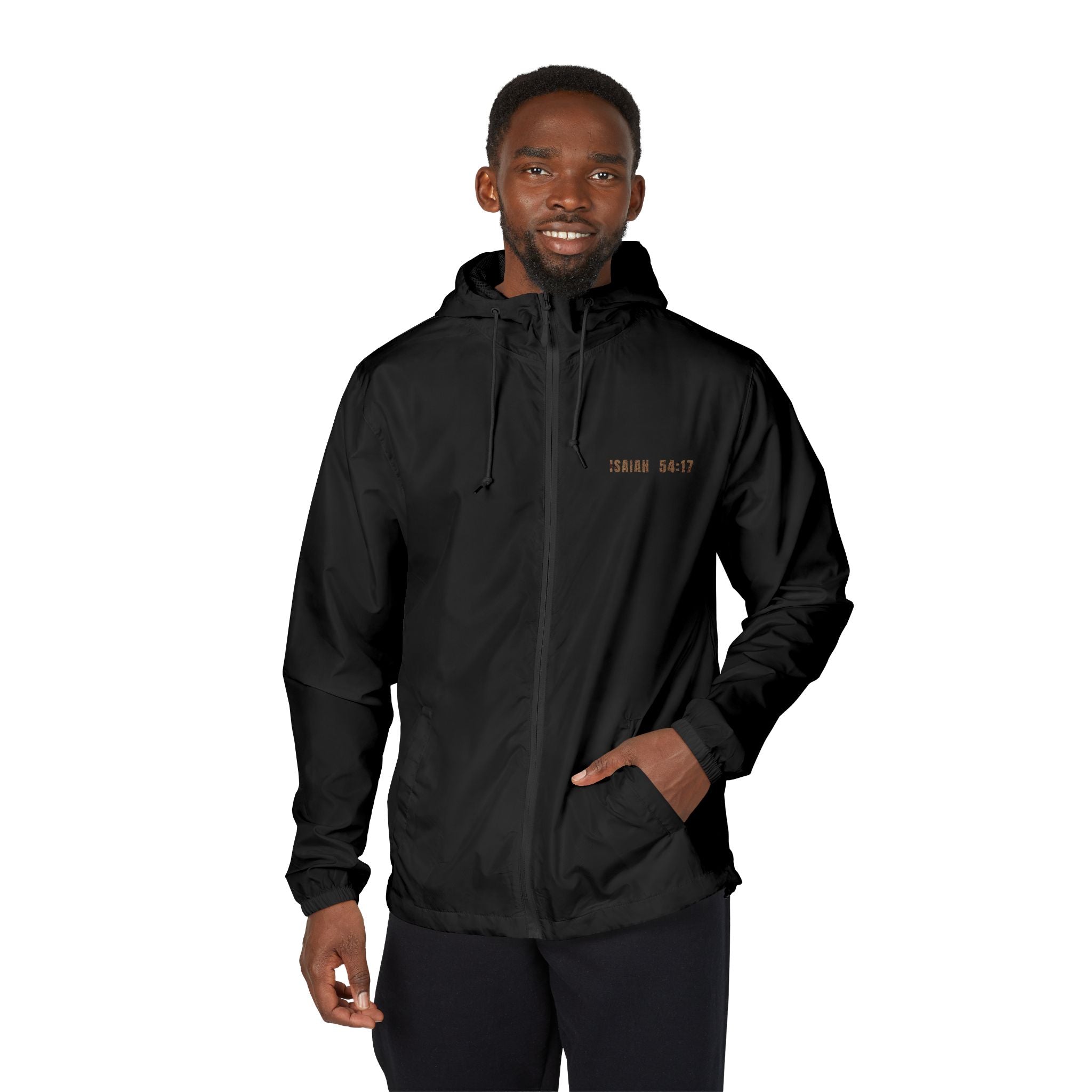 Windbreaker Jacket  "Weapon Formed Shall Prosper"