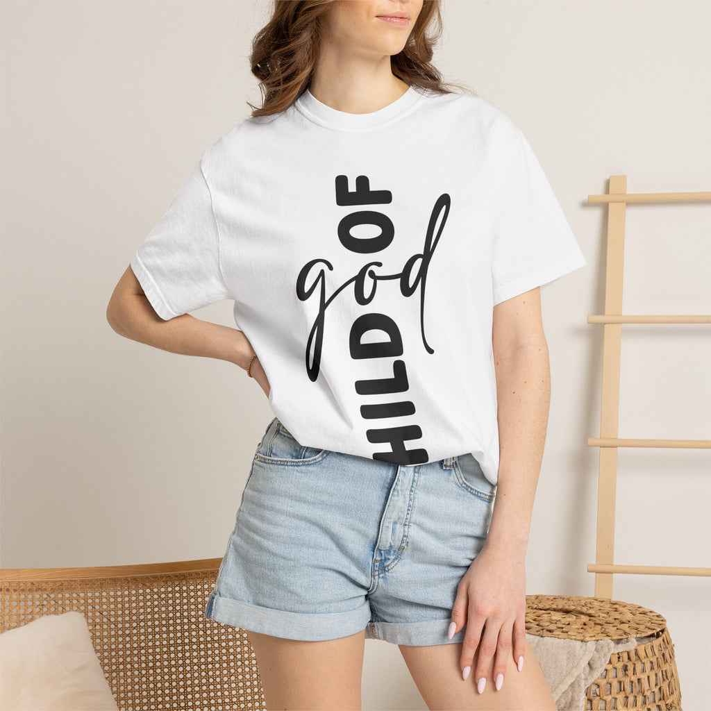 Child of God T-Shirt — Vertical Script Faith Tee