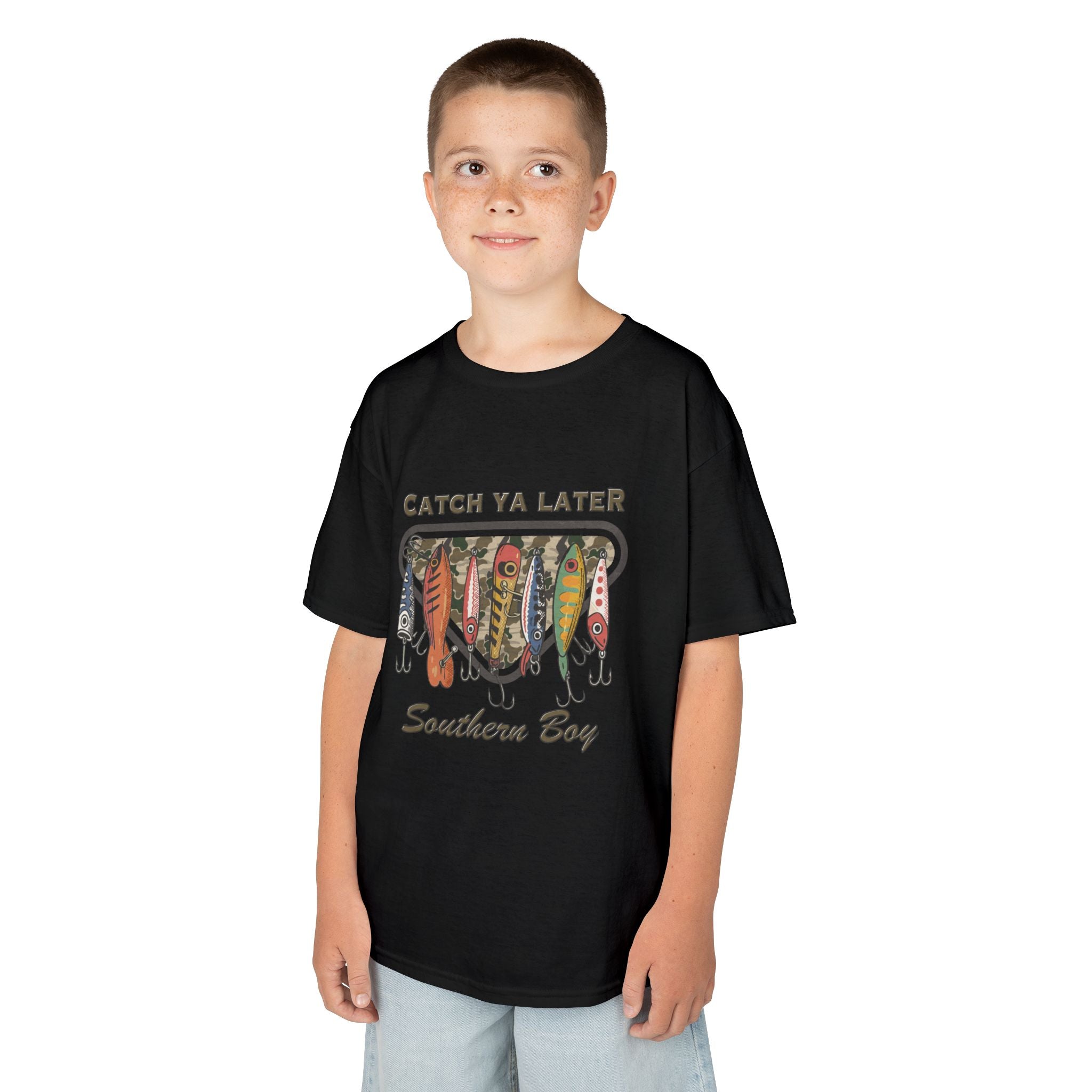 Kids Catch Ya Later Southern Boy" Lure Graphic Tee