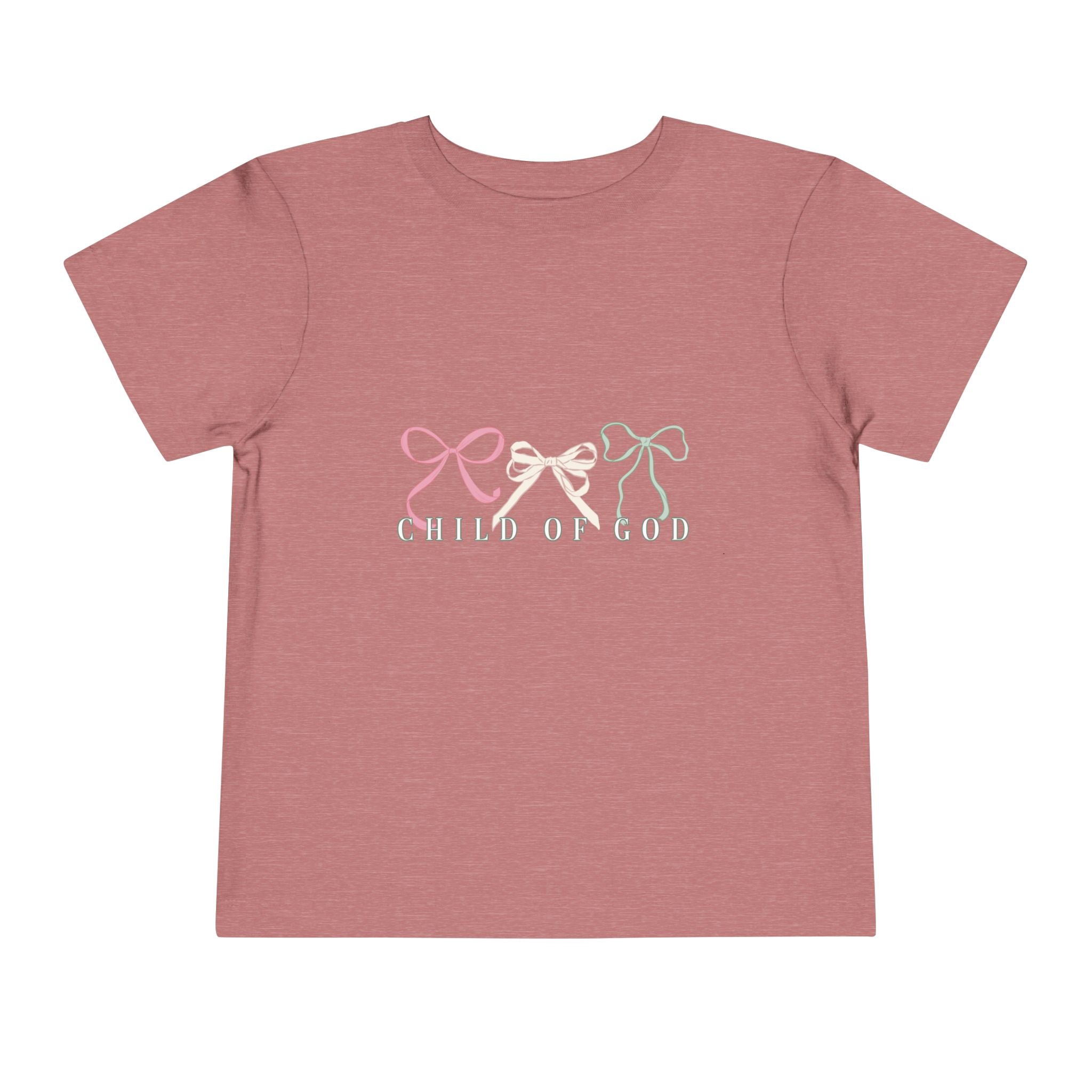 Toddler Tee — "Child of God" Pastel Bows