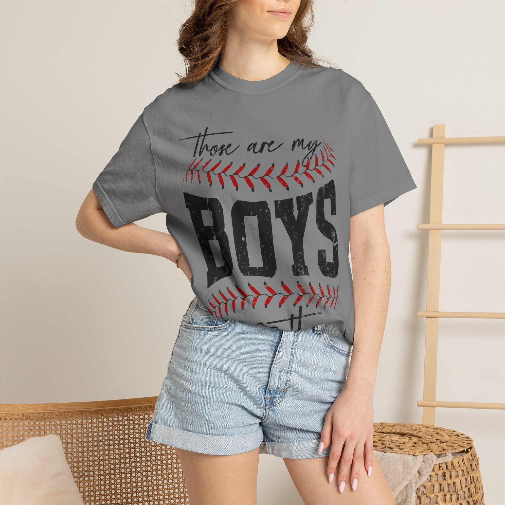Those Are My Boys Baseball T-Shirt — Mom/Supporter Game Day Tee