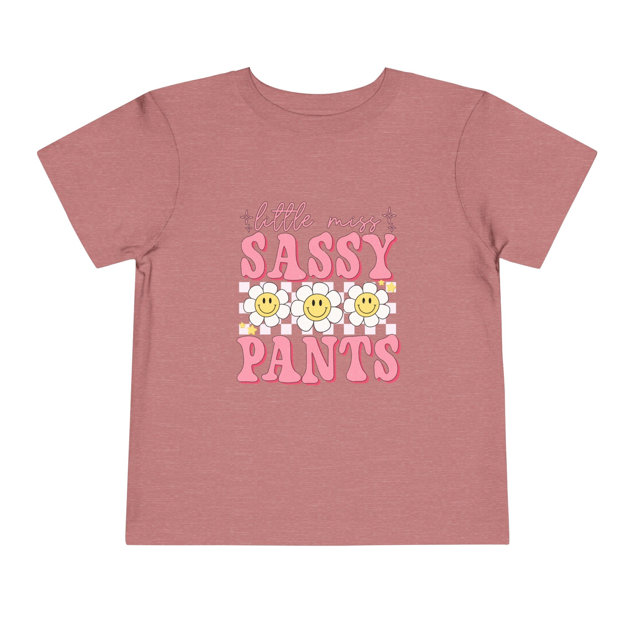 Toddler Tee — "Little Miss Sassy Pants" Pink Daisy Graphic