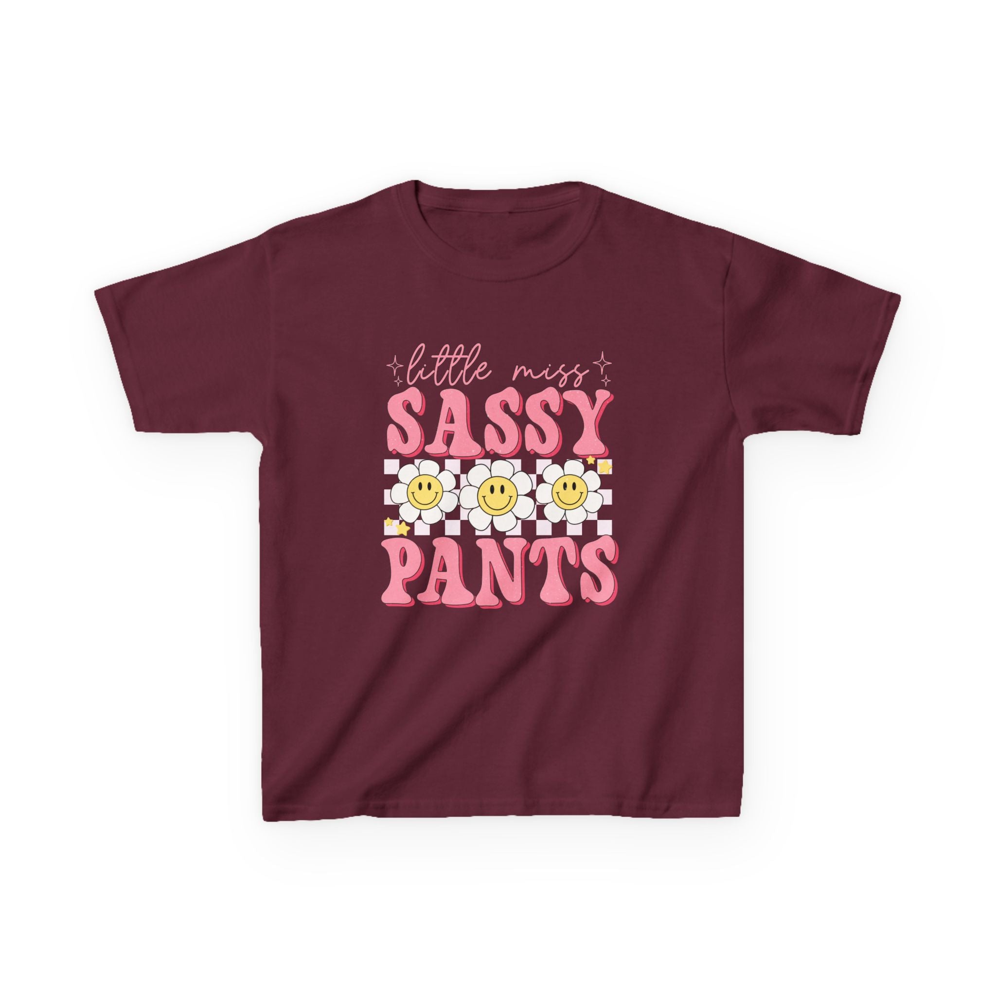Kids T-Shirt — "Little Miss Sassy Pants" Cute Daisy Graphic Tee