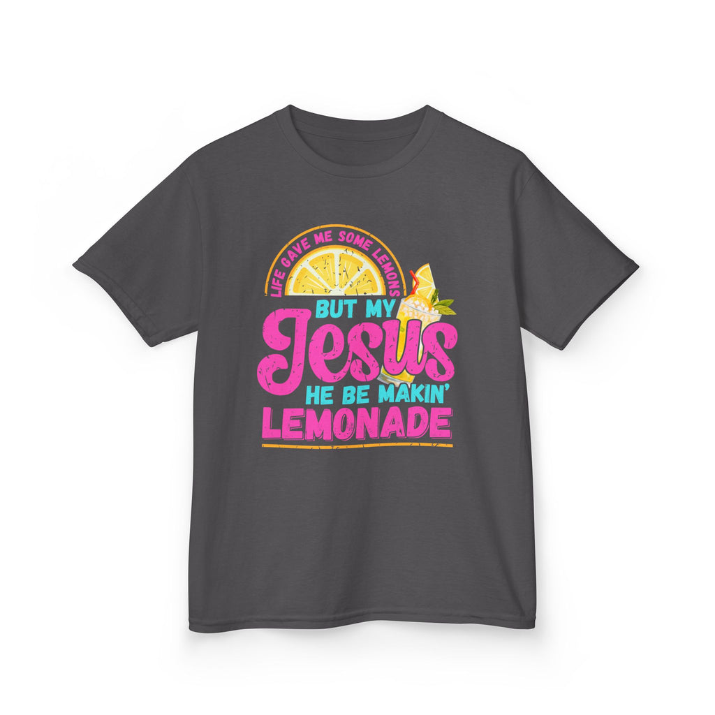 Kids T-Shirt — “But My Jesus He Be Makin’ Lemonade” Christian Lemonade Tee