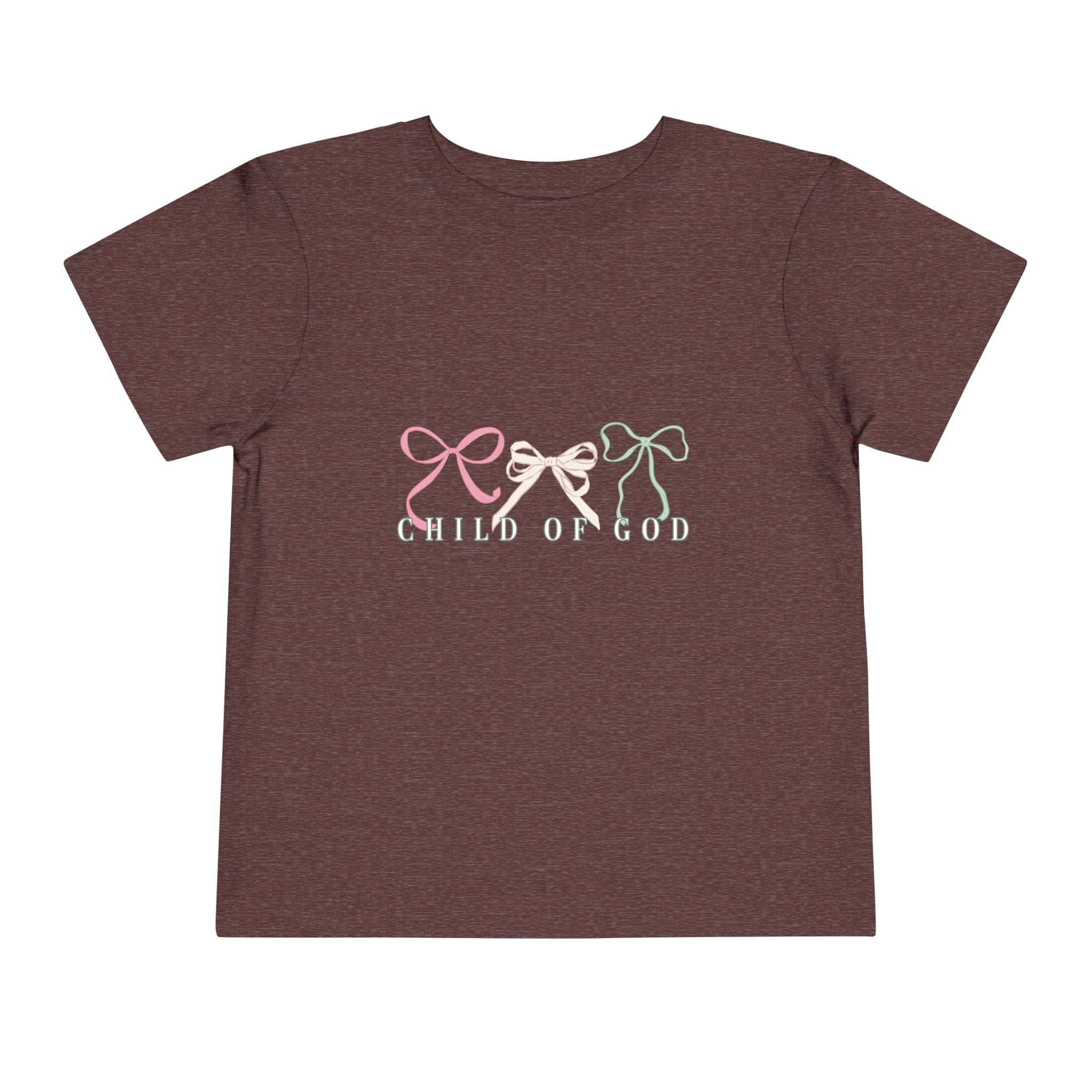 Toddler Tee — "Child of God" Pastel Bows