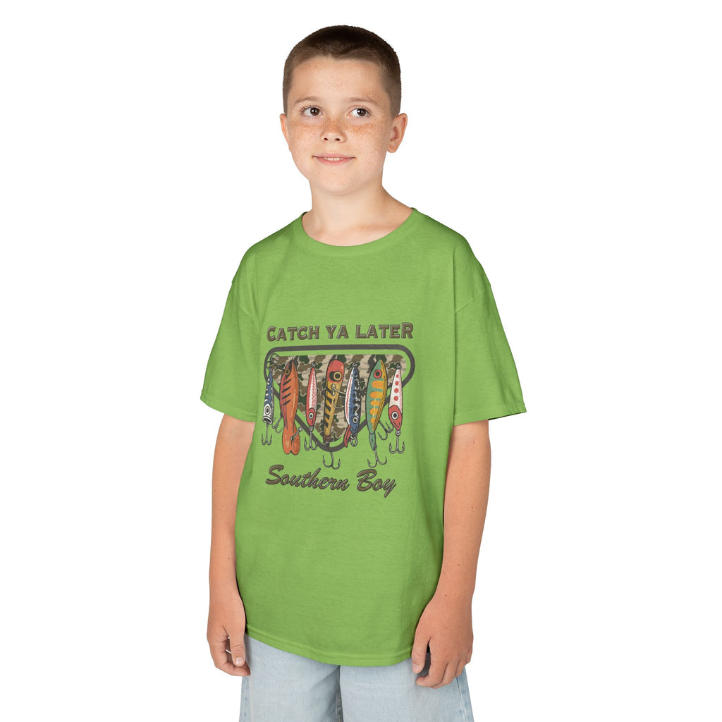 Kids Catch Ya Later Southern Boy" Lure Graphic Tee