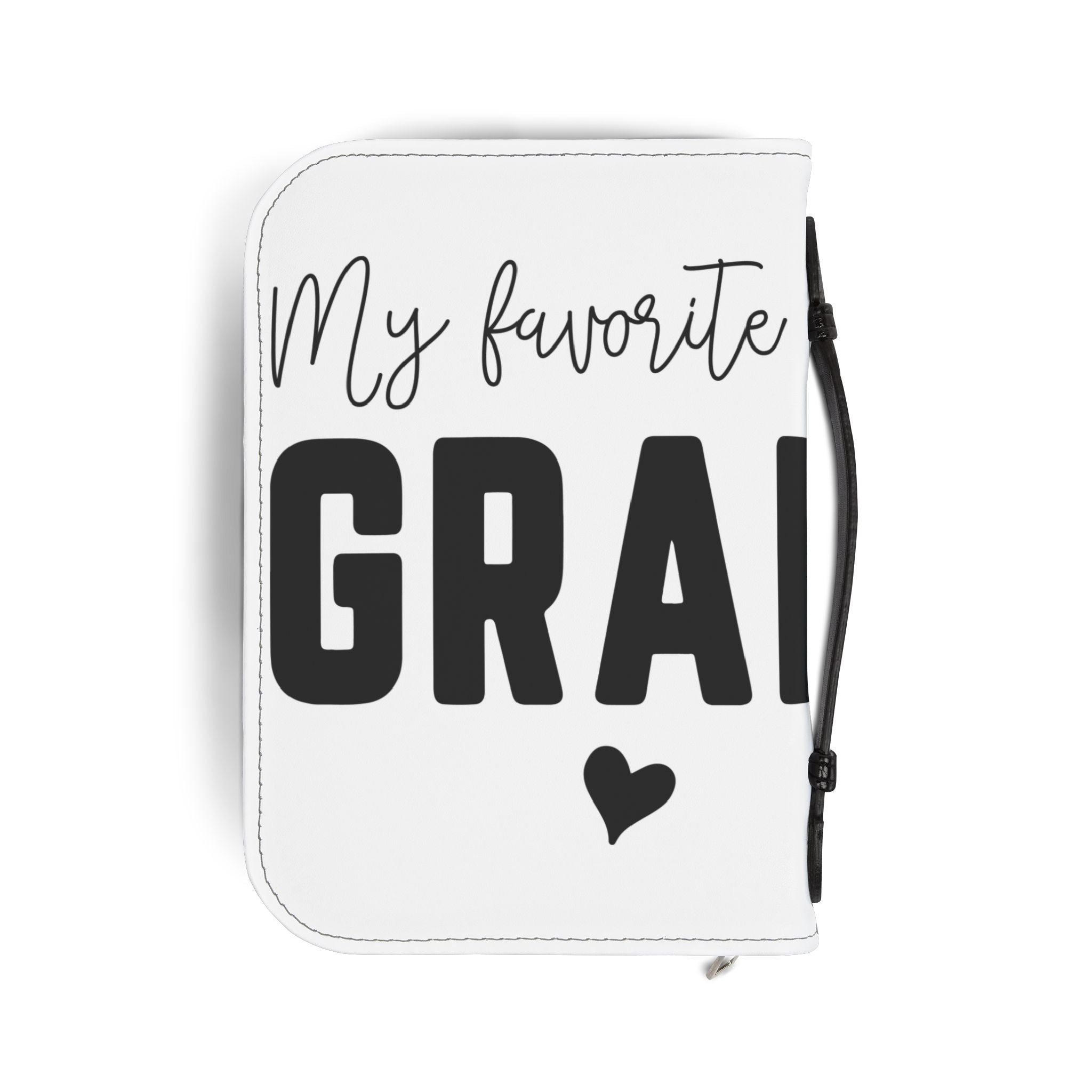 Bible Cover — "My Favorite People Call Me Grandma" Zippered Bible Case
