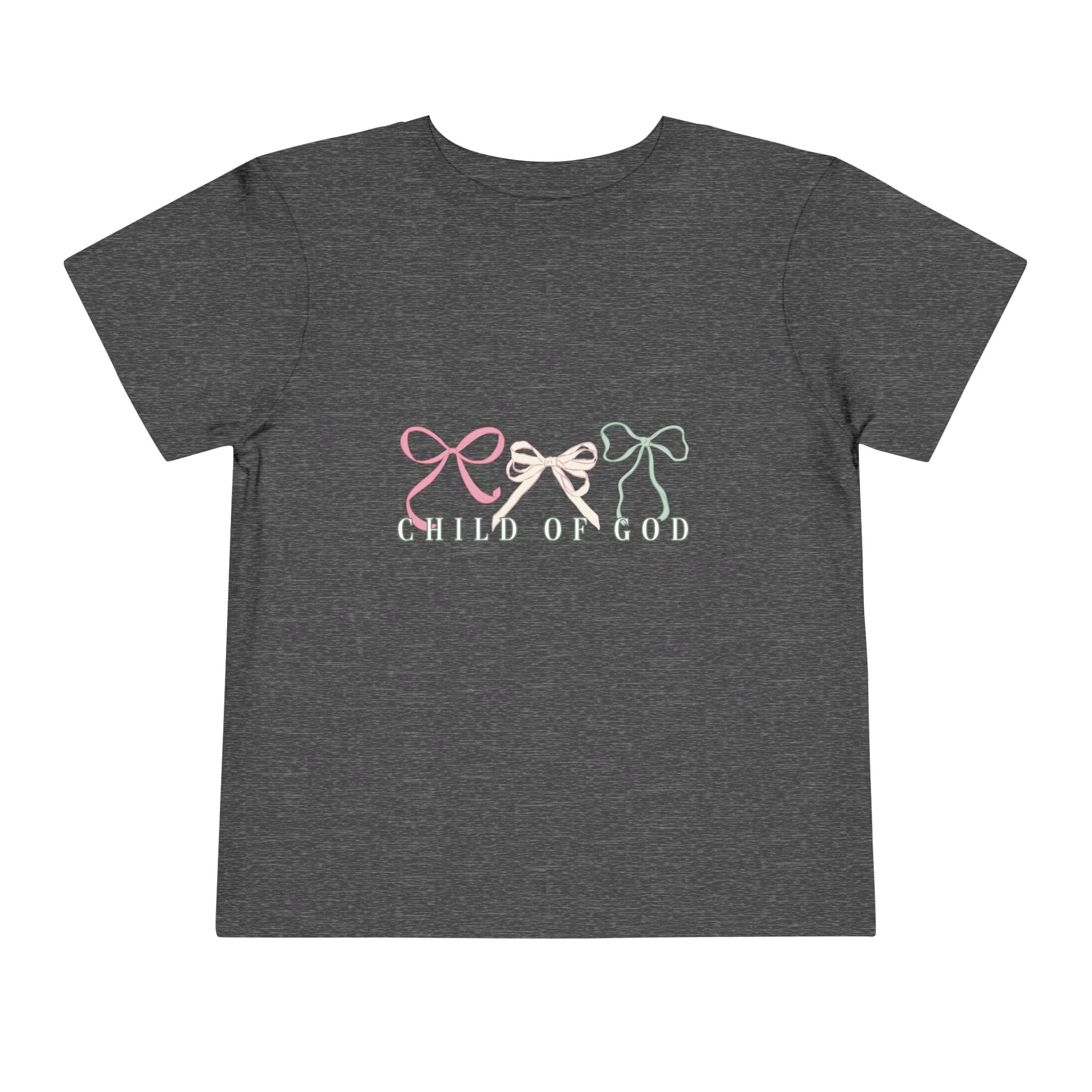 Toddler Tee — "Child of God" Pastel Bows