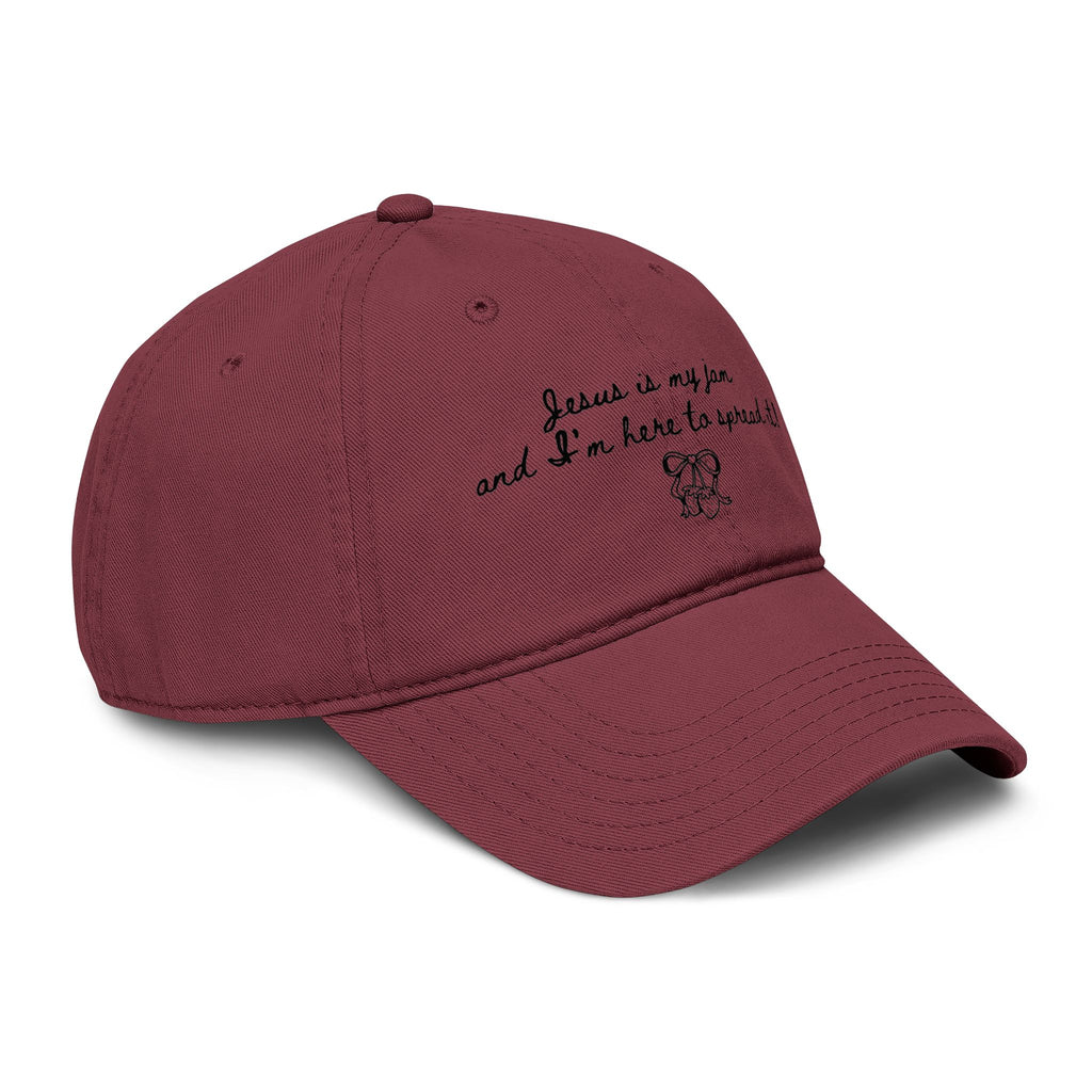Embroidered 'Jesus is my Jam' Washed Baseball Cap
