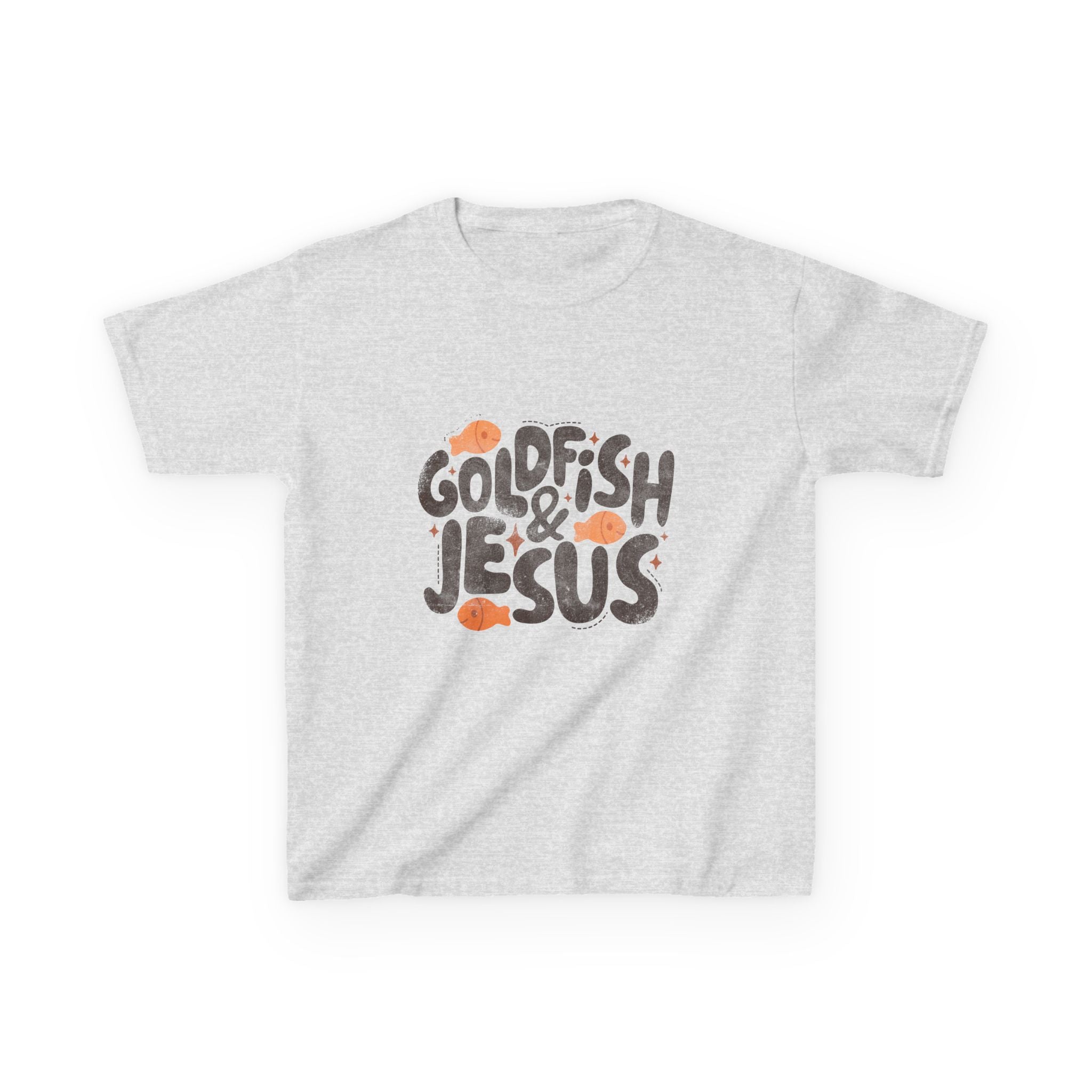 Kids Tee — "Goldfish & Jesus" Playful Christian Graphic