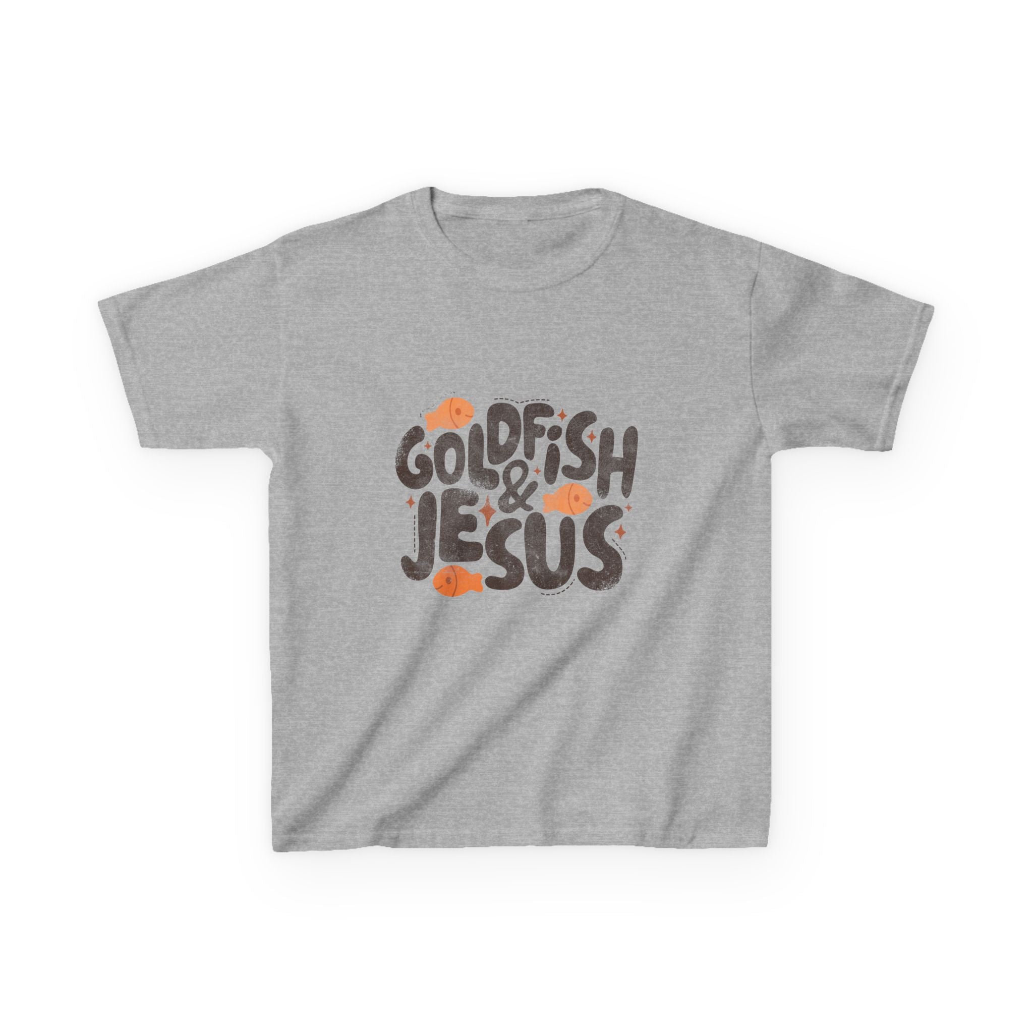 Kids Tee — "Goldfish & Jesus" Playful Christian Graphic