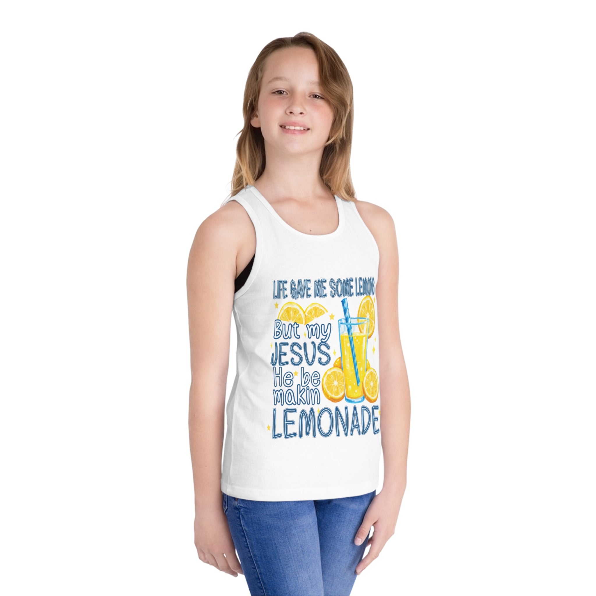 Kid Tank Top — "Life Gave Me Some Lemons But My Jesus He Be Makin' Lemonade"