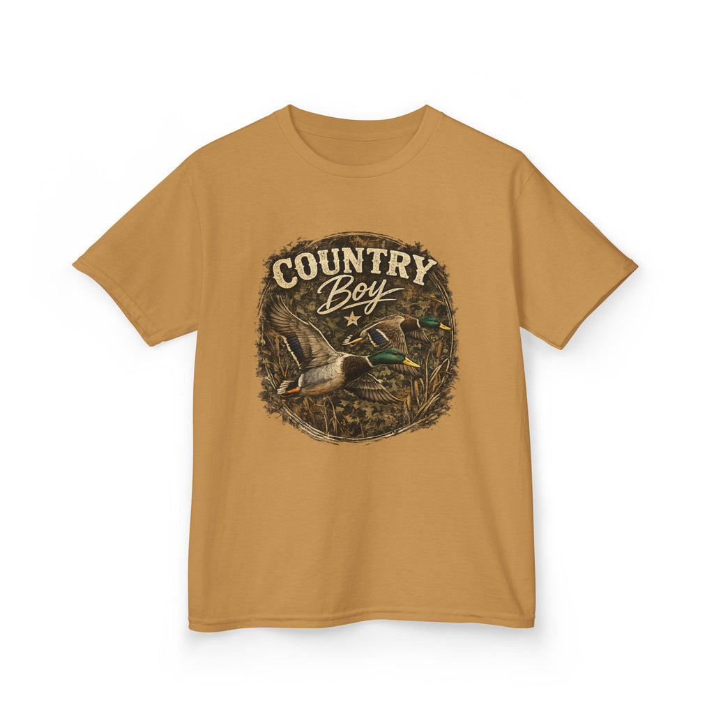 Kids Tee — "Country Boy" Duck Hunting Graphic