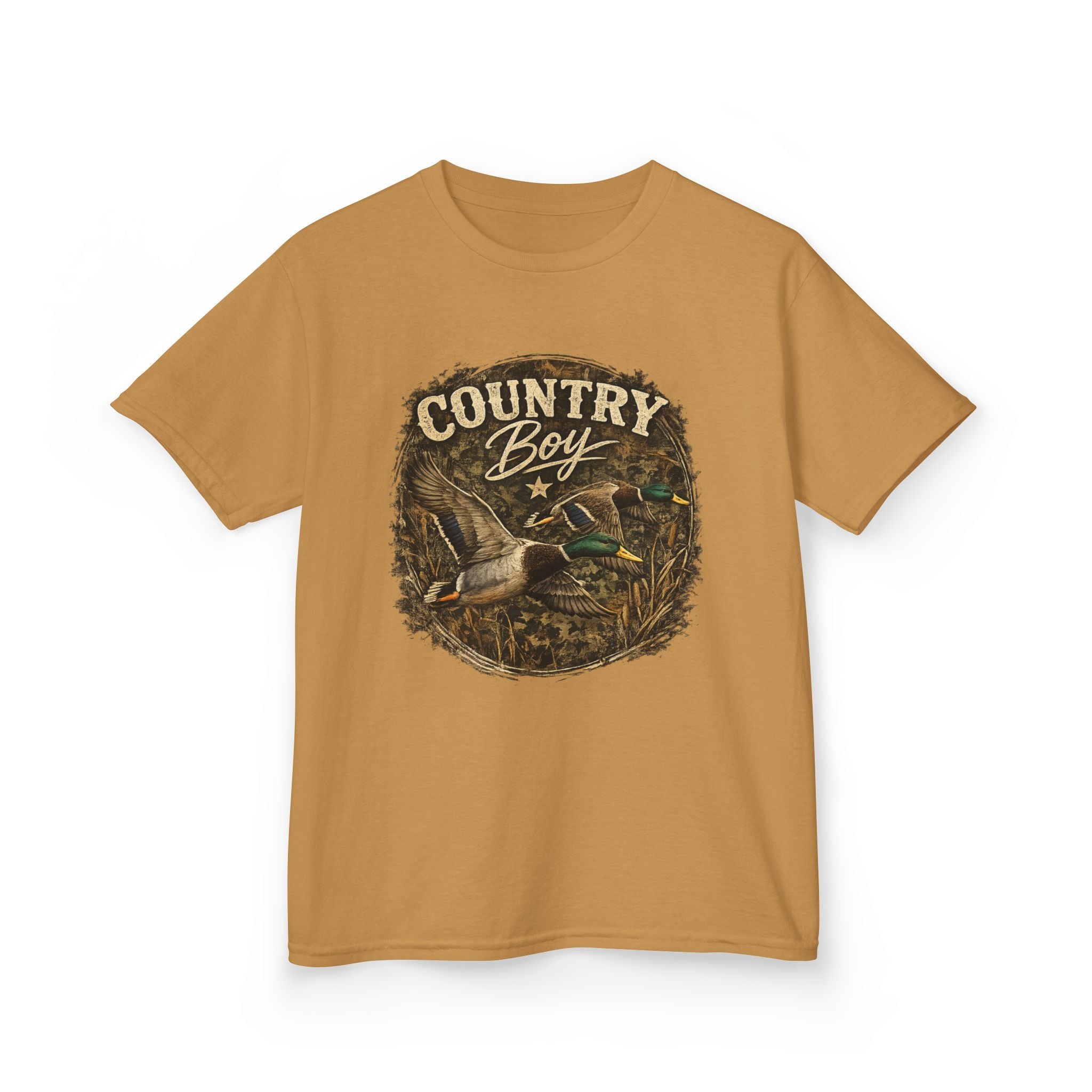 Kids Tee — "Country Boy" Duck Hunting Graphic