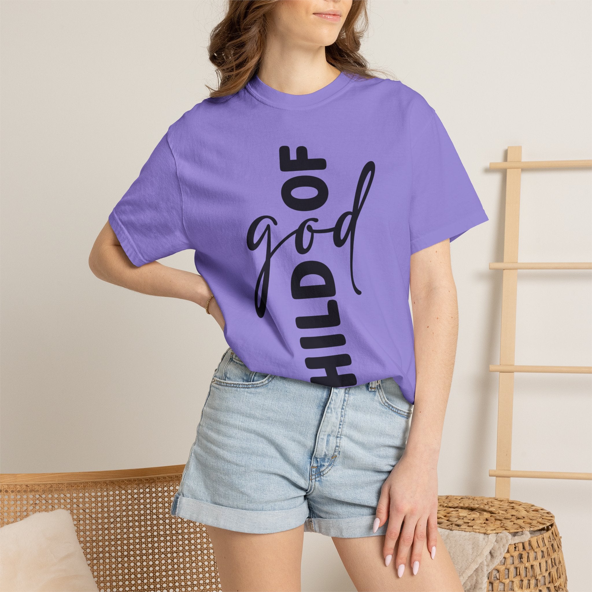 Child of God T-Shirt — Vertical Script Faith Tee