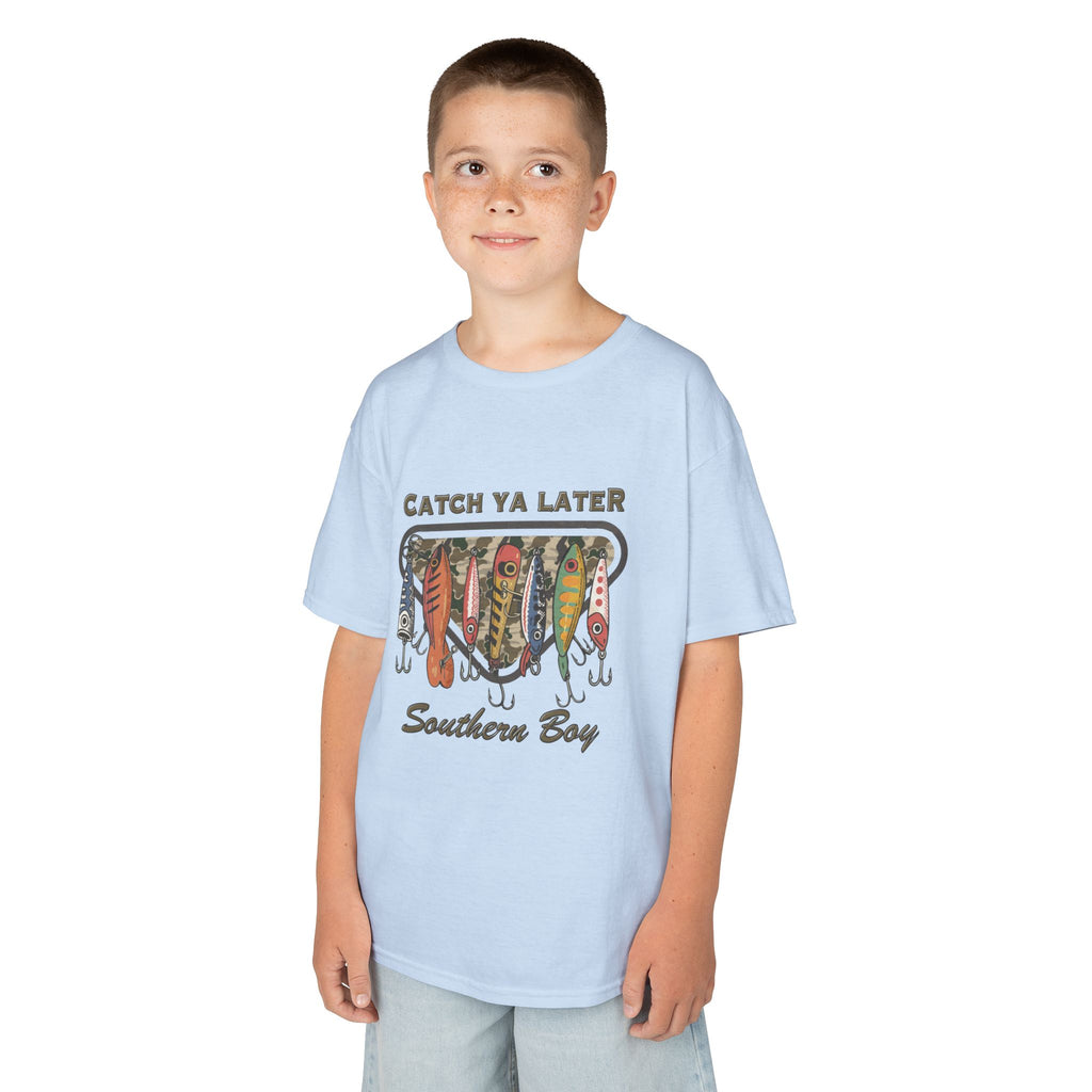 Kids Catch Ya Later Southern Boy" Lure Graphic Tee