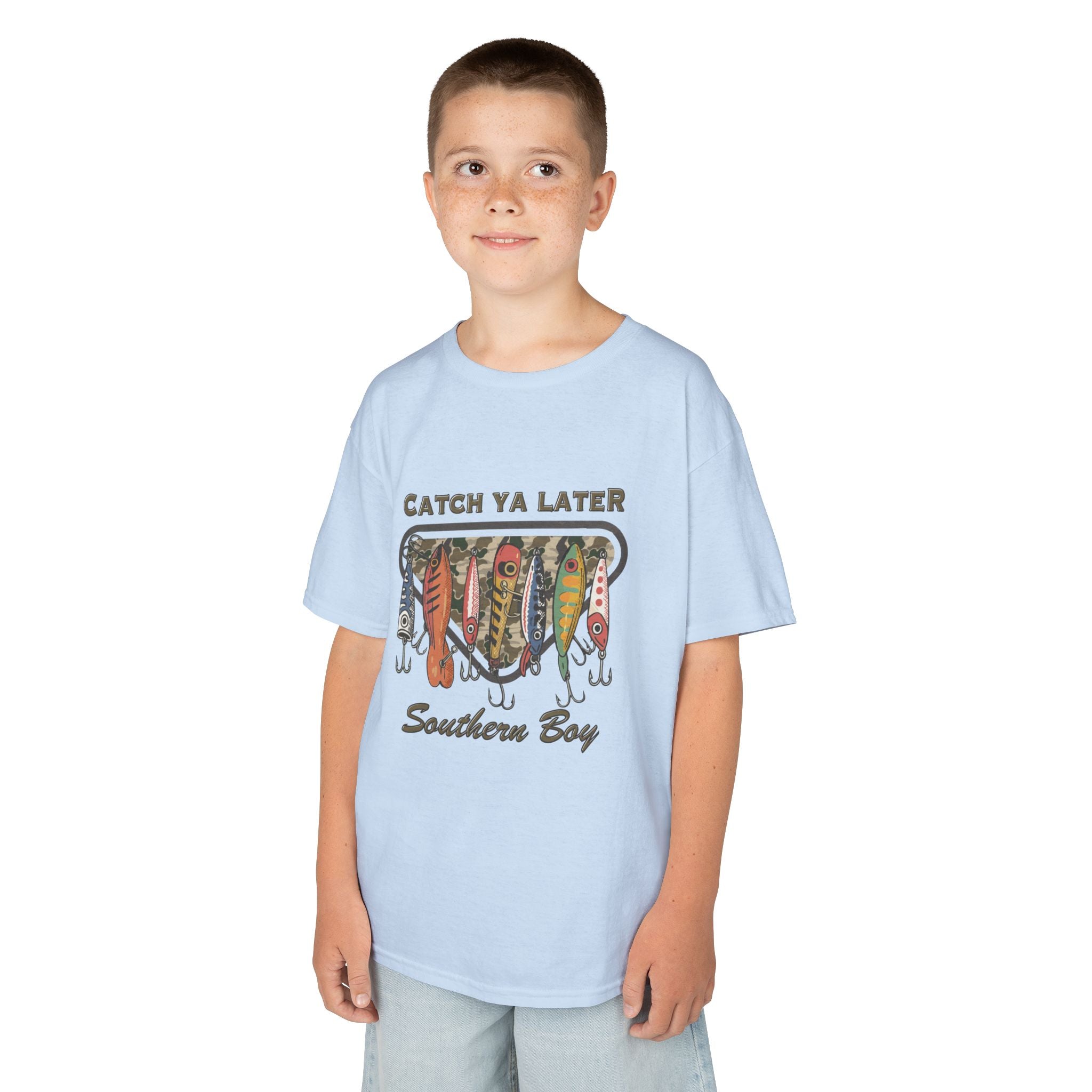 Kids Catch Ya Later Southern Boy" Lure Graphic Tee
